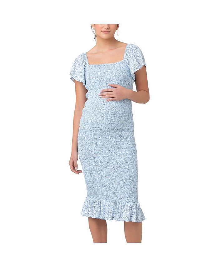 Ripe Maternity Selma Shirred Dress Multi, Postnatal