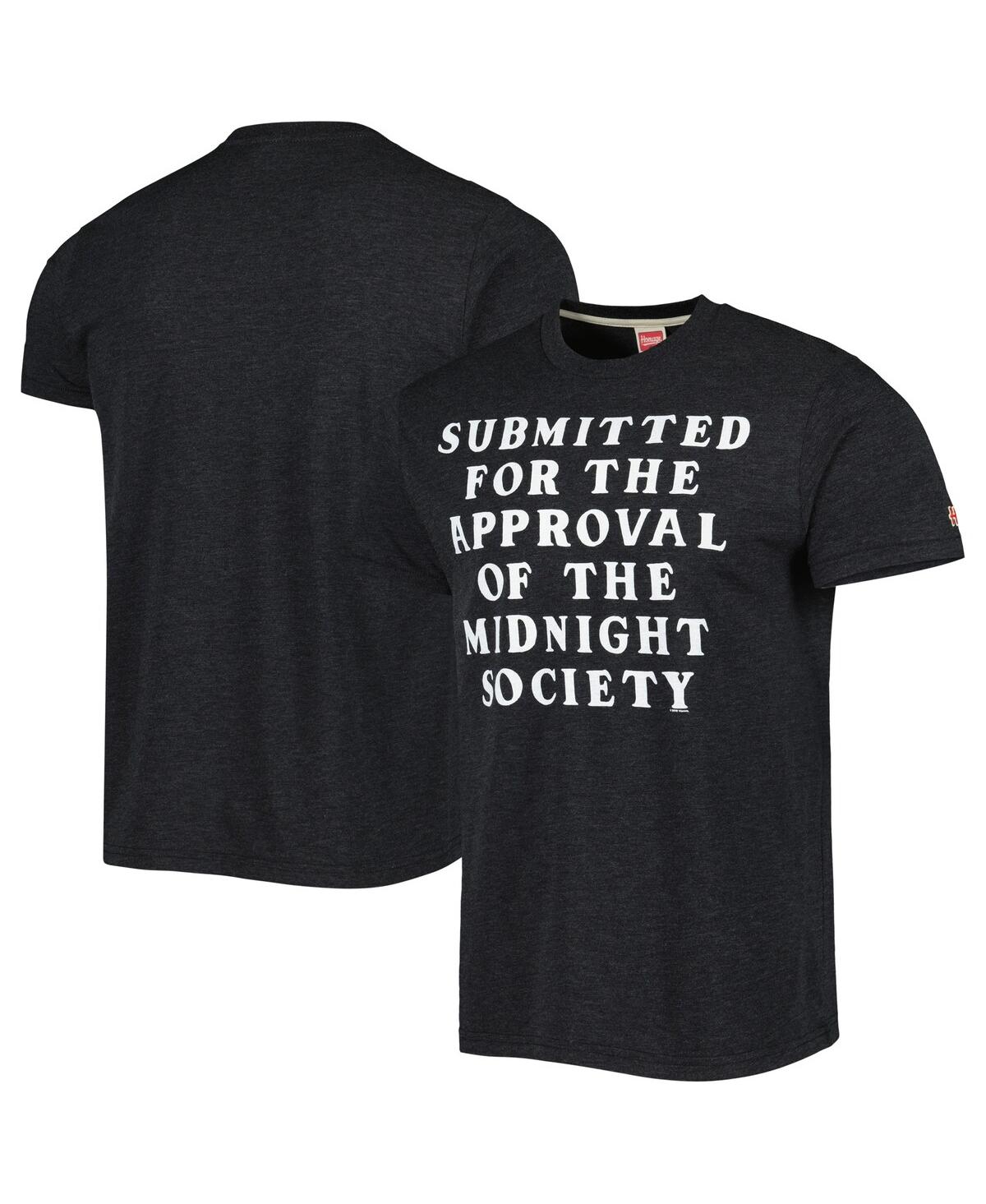 Men's and Women's Homage Charcoal Are You Afraid of the Dark? The Midnight Society Tri-Blend T-shirt - Charcoal