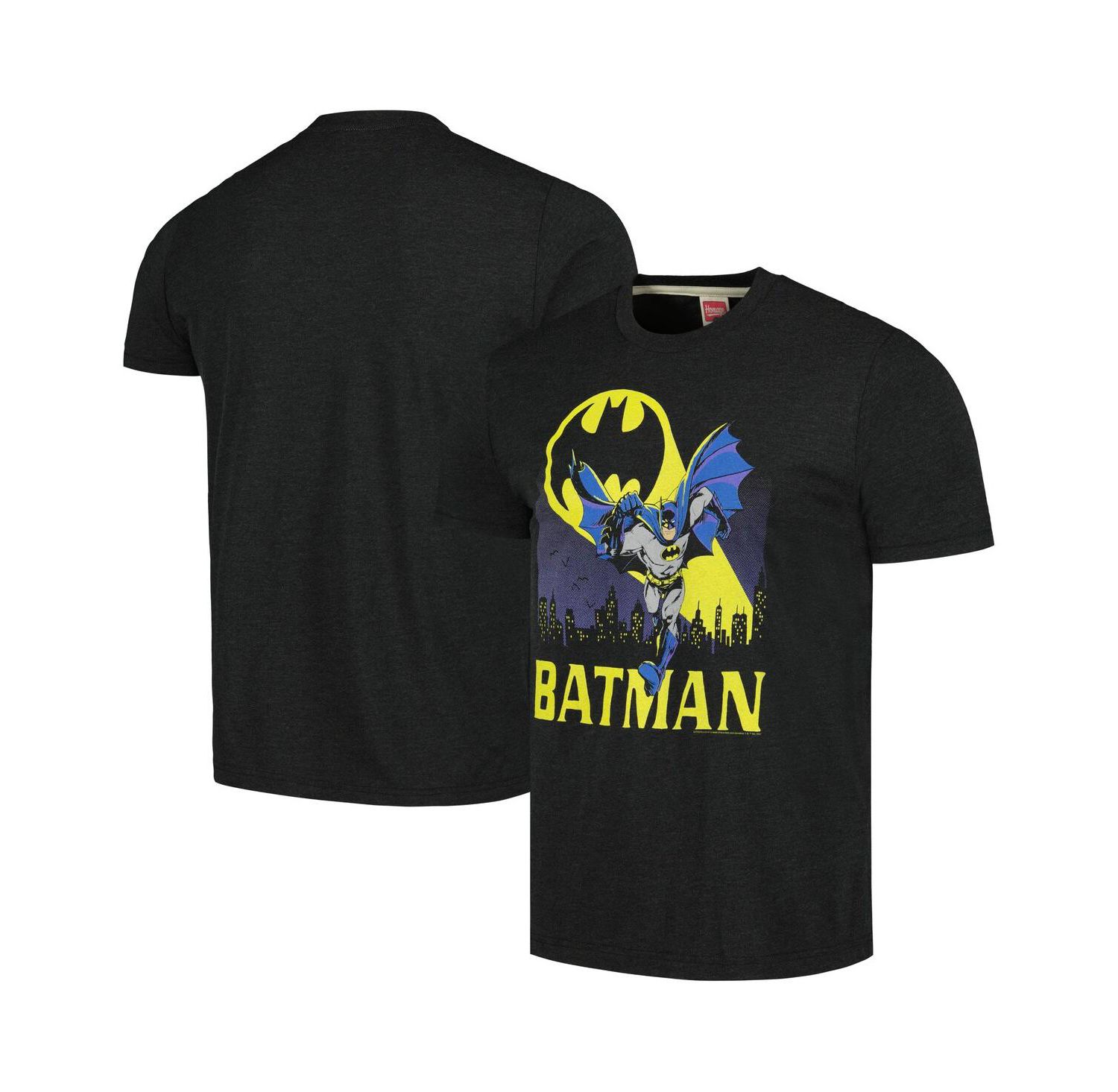 Men's and Women's Charcoal Batman Graphic Tri-Blend T-shirt