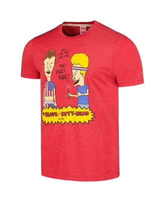 Men's and Women's Red Beavis and Butt-Head  Tri-Blend T-shirt