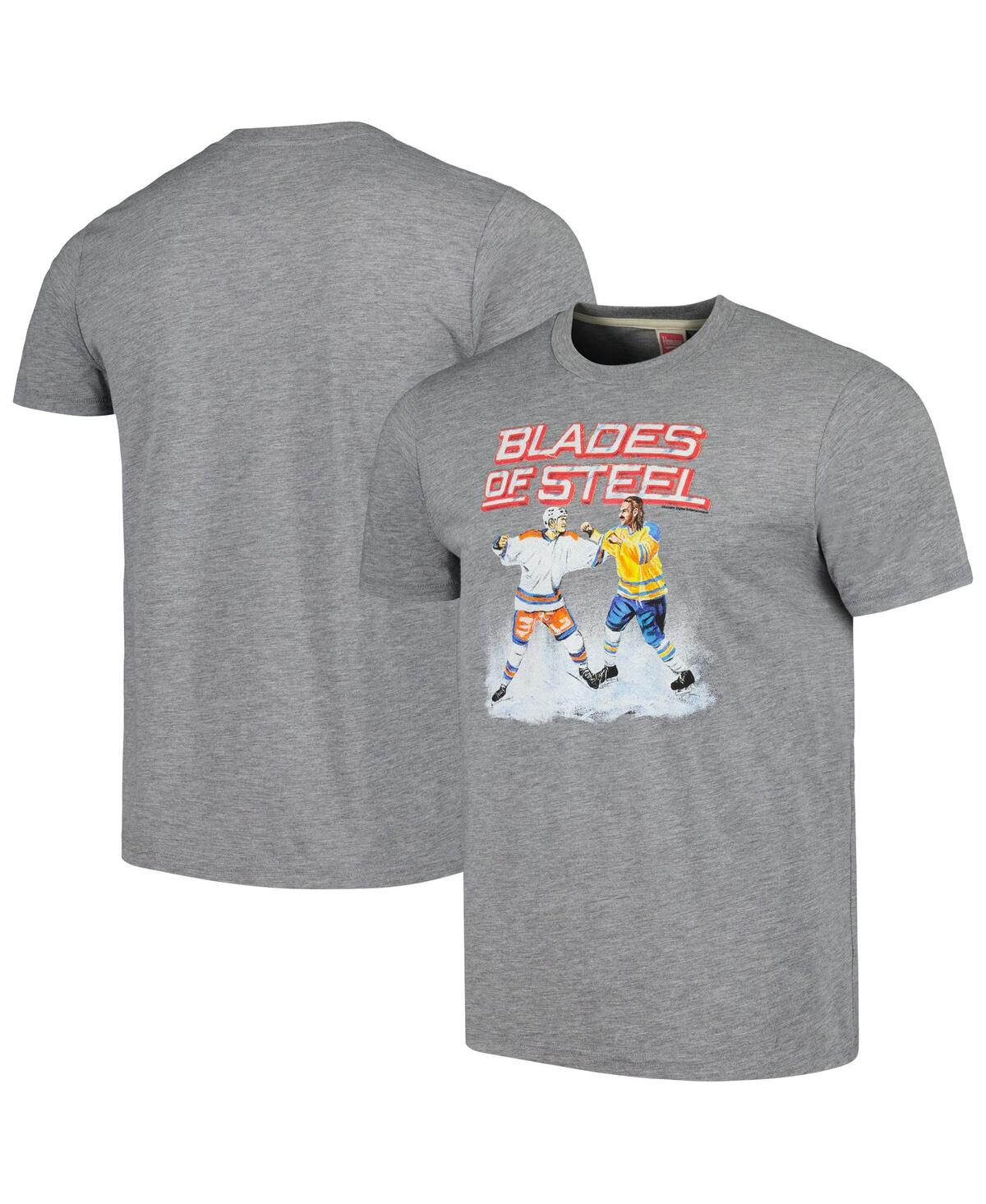 Homage Men's And Women's  Gray Blades Of Steel Tri-blend T-shirt