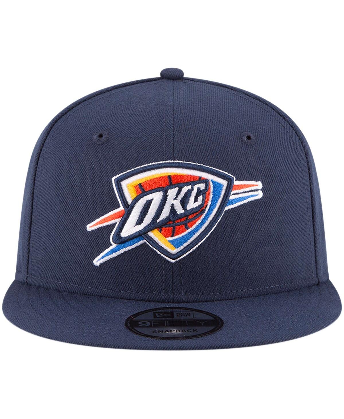 New Era Men's  Navy Oklahoma City Thunder Official Team Color 9fifty Adjustable Snapback Hat In Navy