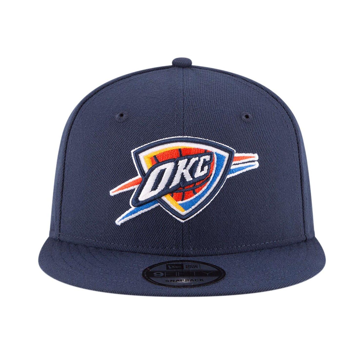 Men's Navy Oklahoma City Thunder Official Team Color 9FIFTY Adjustable Snapback Hat