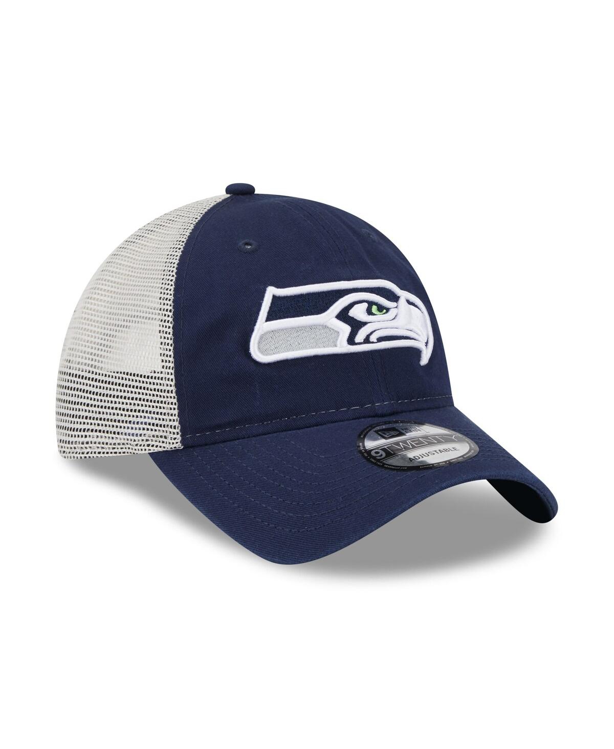 Men's New Era Natural Seattle Seahawks Loyal 9TWENTY Trucker Snapback Hat - Natural