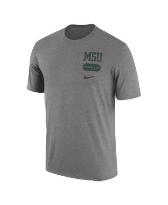 Men's  Heather Gray Michigan State Spartans Campus Letterman Tri-Blend T-shirt