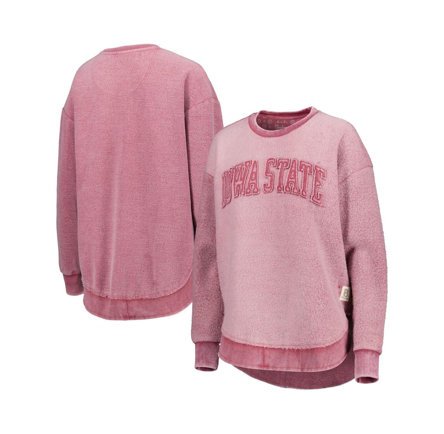 Women's Cardinal Iowa State Cyclones Ponchoville Pullover Sweatshirt