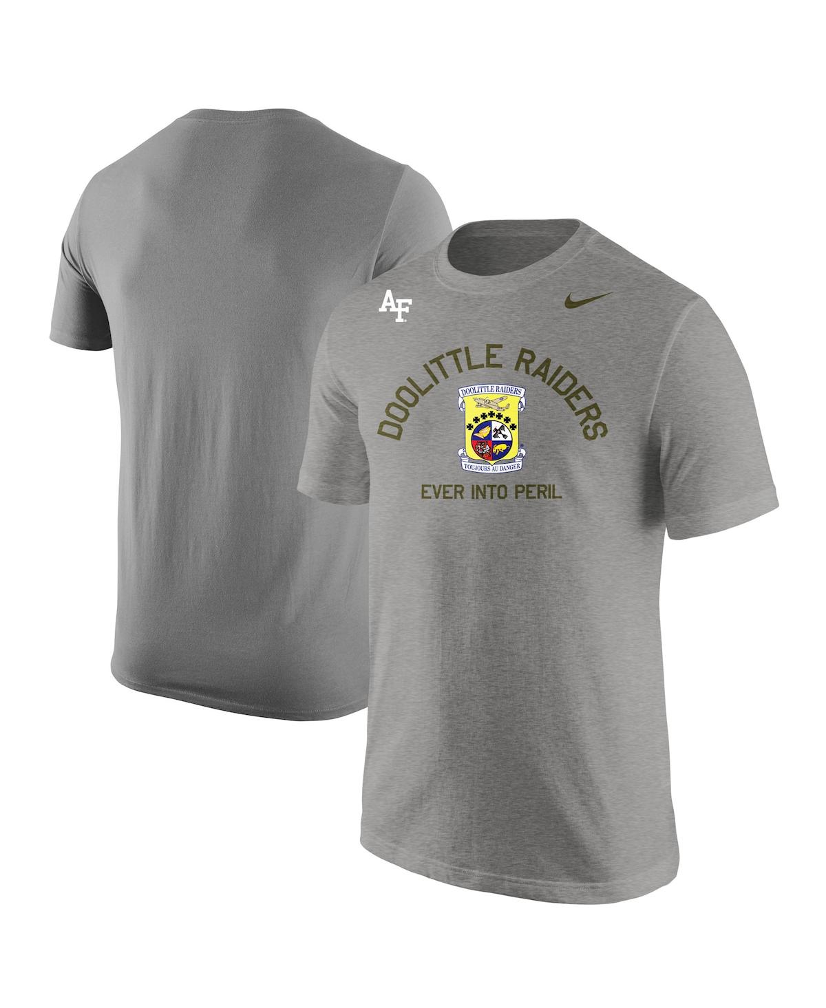 Men's Nike Heather Gray Air Force Falcons Rivalry Badge Core T-Shirt