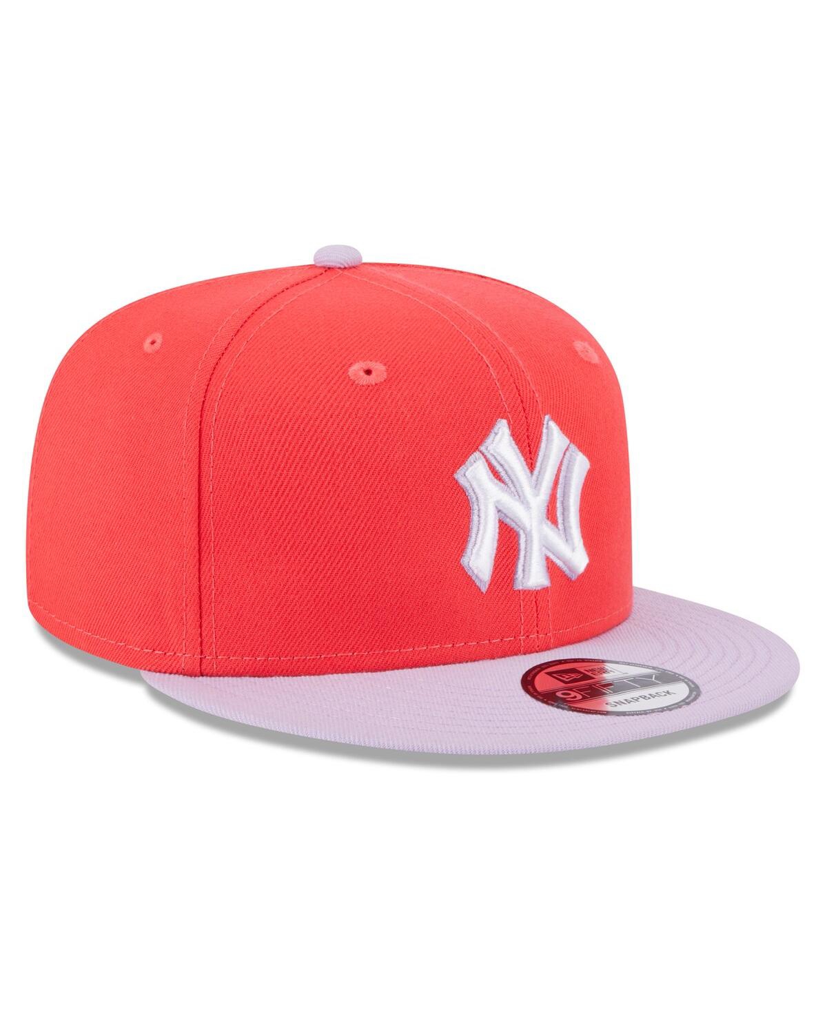 New Era Men's  Red, Purple New York Yankees Spring Basic Two-tone 9fifty Snapback Hat In Red,purple