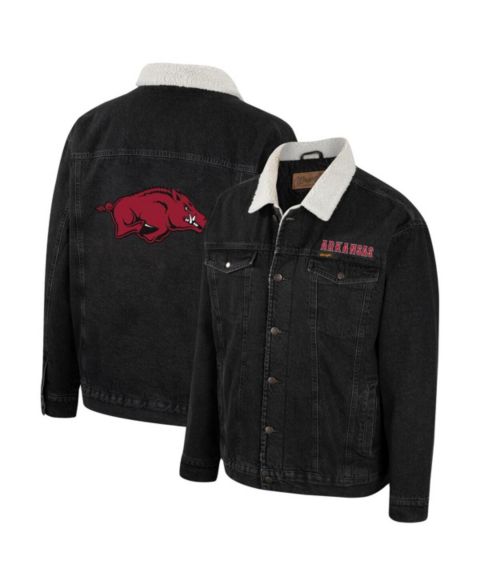 Мужская куртка Colosseum x Wrangler Charcoal Arkansas Razorbacks Western Button-Up Denim