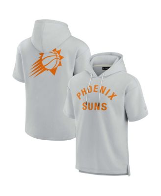 Men's and Women's Gray Phoenix Suns Super Soft Fleece Short Sleeve Pullover Hoodie