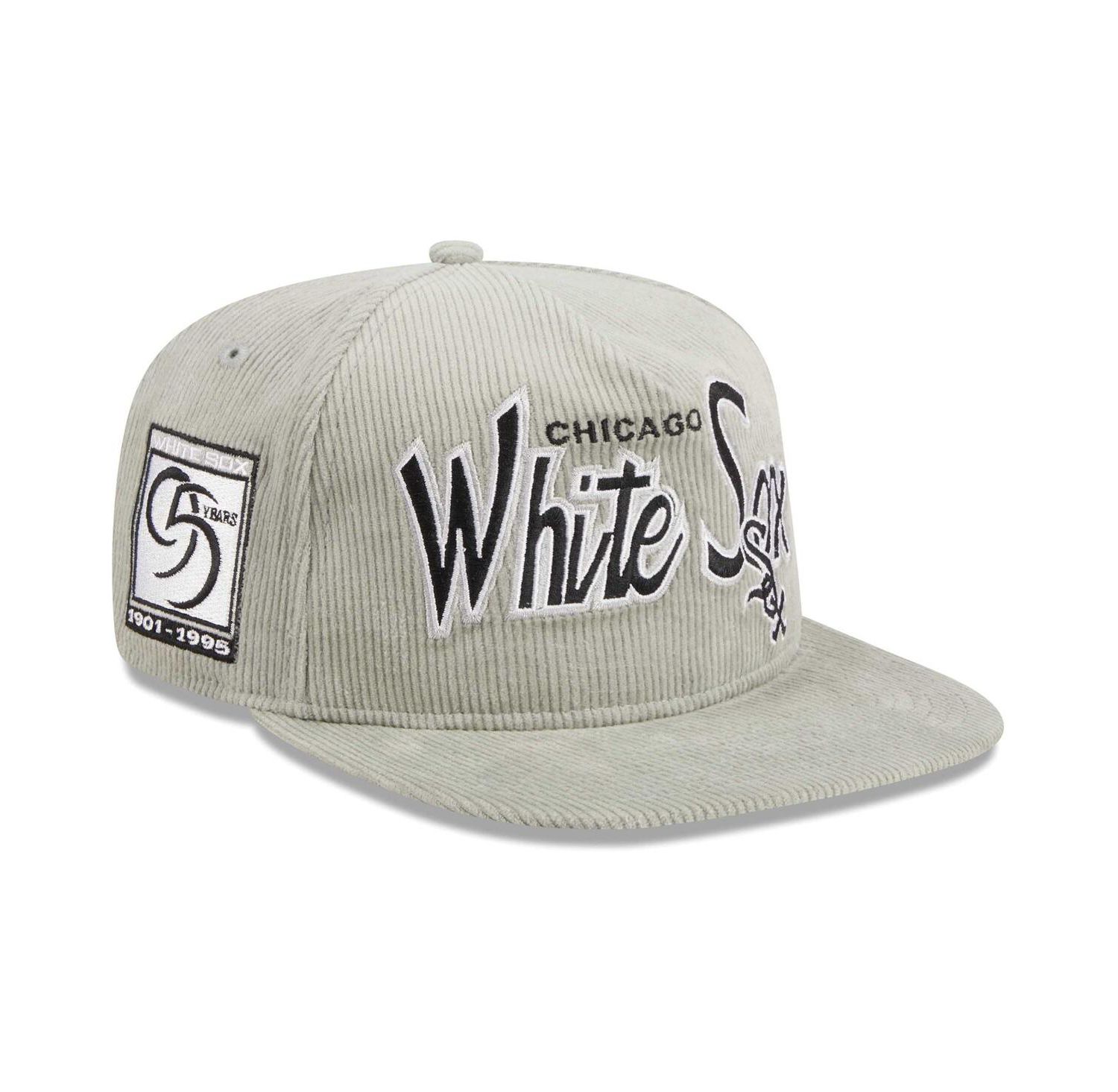 Men's Gray Chicago White Sox Corduroy Golfer Adjustable Hat