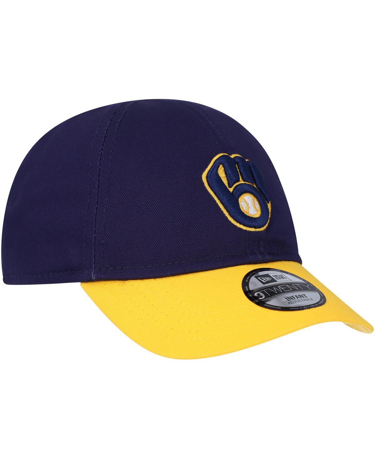New Era Infant Boys And Girls  Navy Milwaukee Brewers Team Color My First 9twenty Flex Hat In Navy