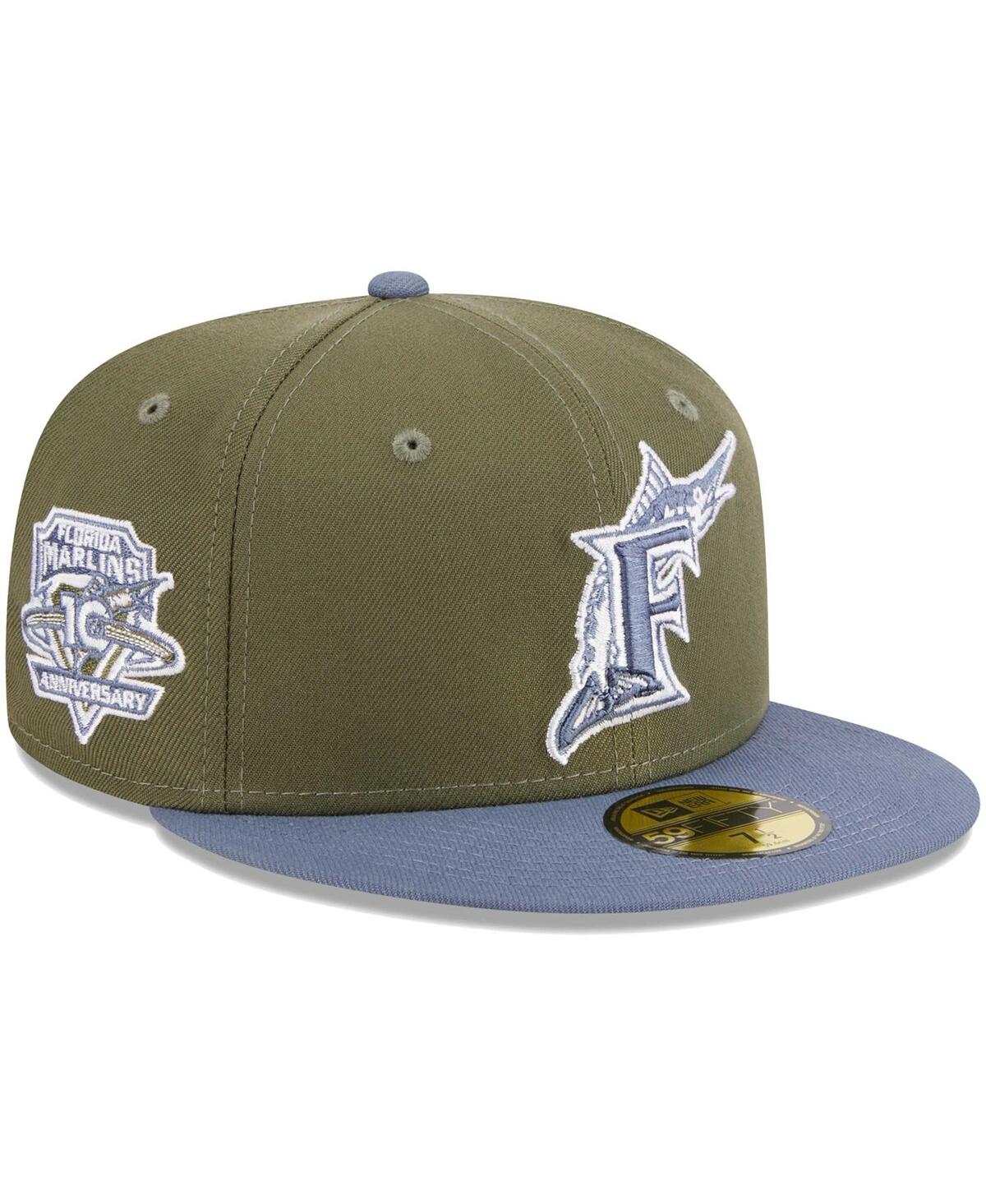 Men's New Era Blue Florida Marlins 59FIFTY Fitted Hat - Blue
