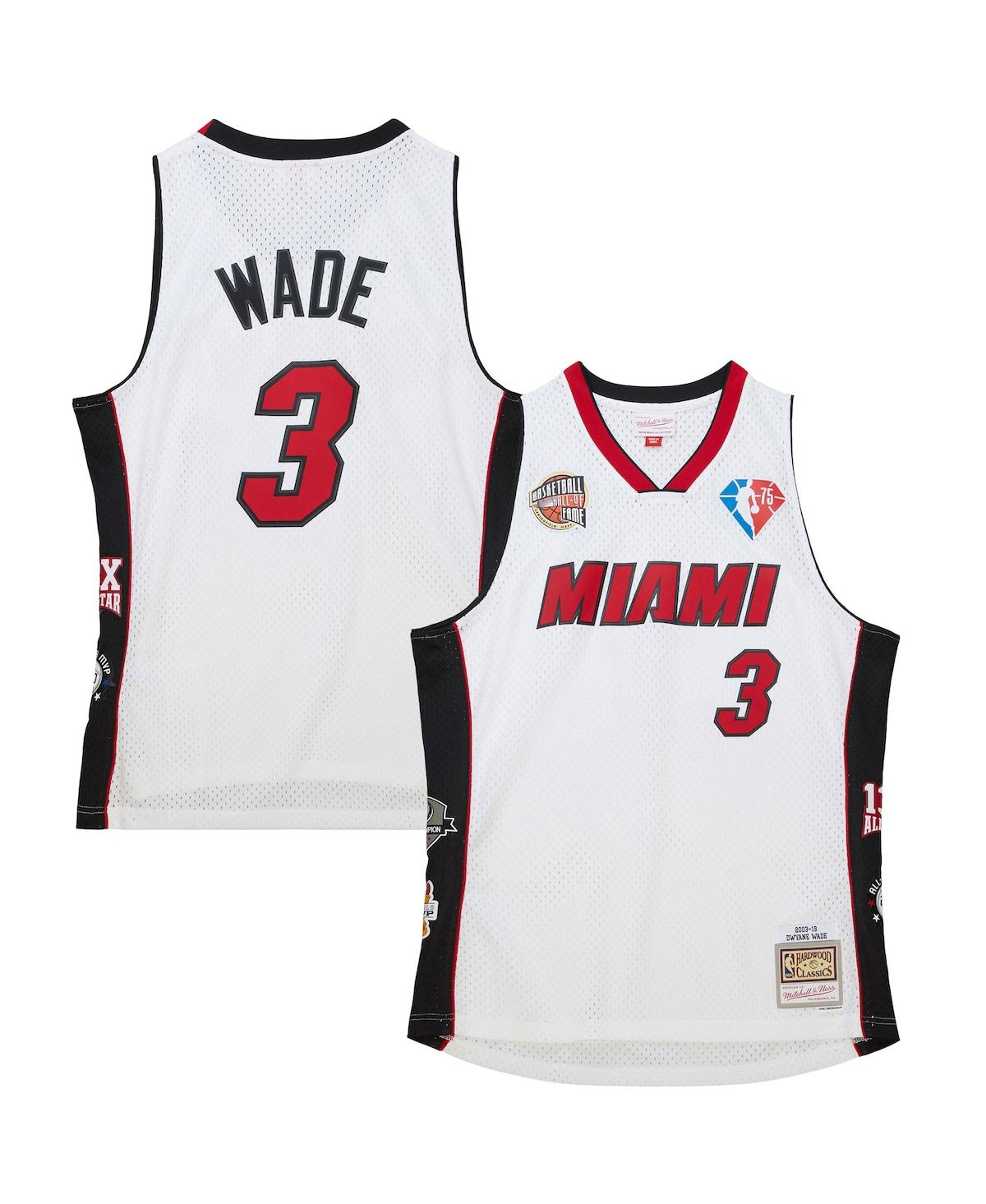 Men's and Women's Mitchell & Ness Dwyane WadeMiami Heat Hall of Fame Class of 2023 Throwback Swingman Jersey - White