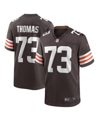 Men's Joe Thomas Brown Cleveland Browns Retired Player Game Jersey