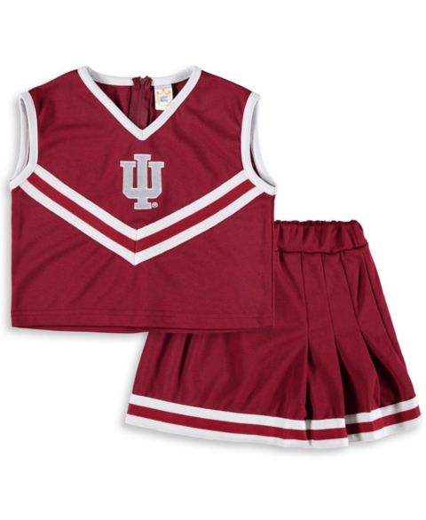 Little King Apparel Big Girls Crimson Indiana Hoosiers Two-Piece Cheer Set