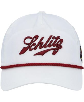 Men's White Schlitz Rope Snapback Hat