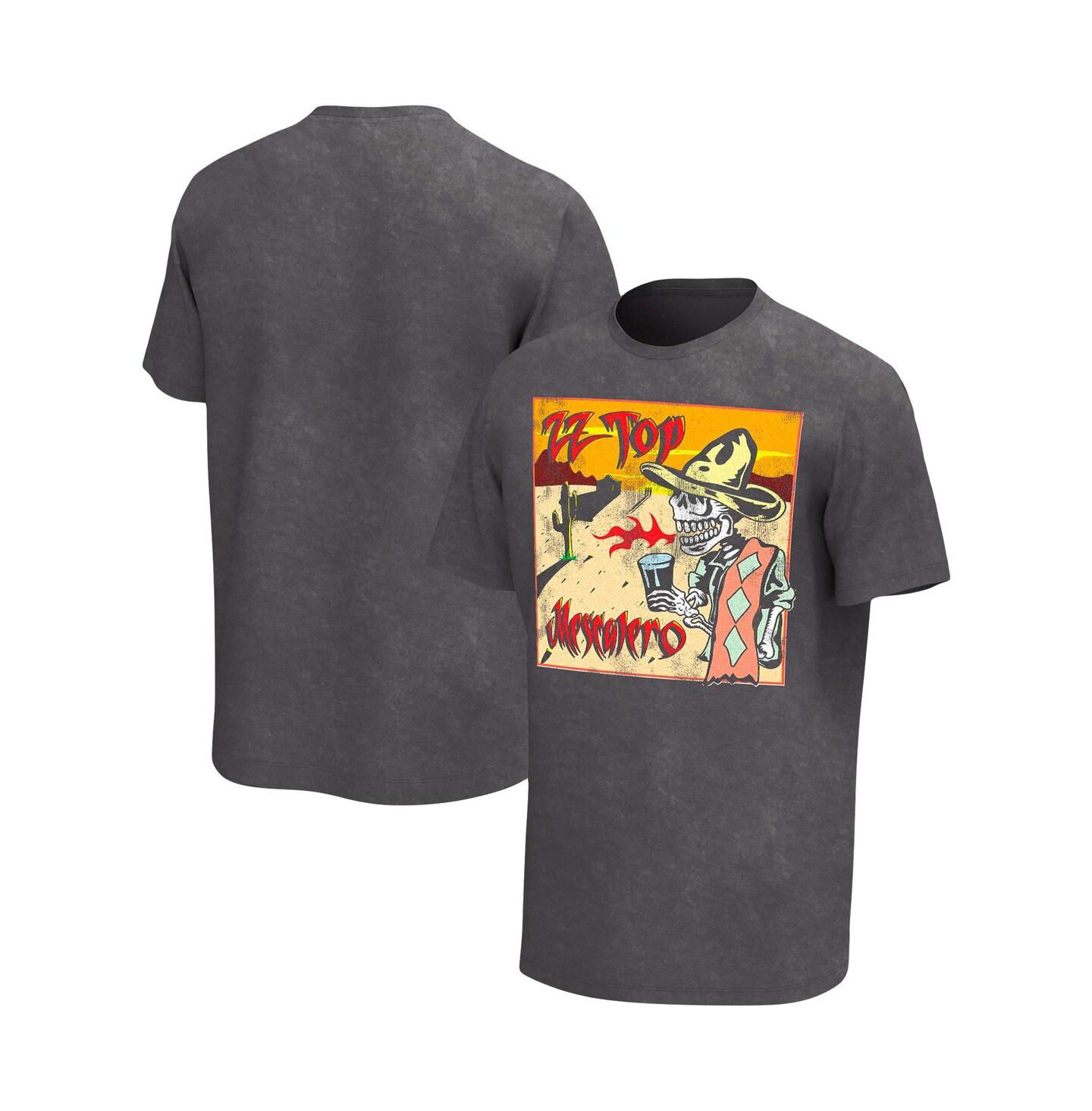 Мужская футболка Philcos Charcoal ZZ Top Mescalero Washed Graphic — фото 2
