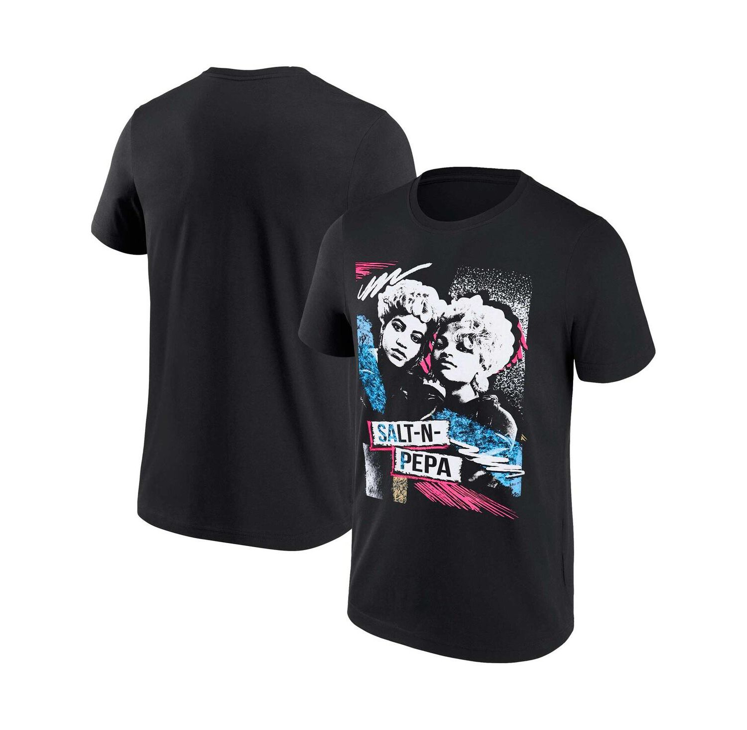 Men's Black Salt-N-Pepa Washed Graphic T-shirt