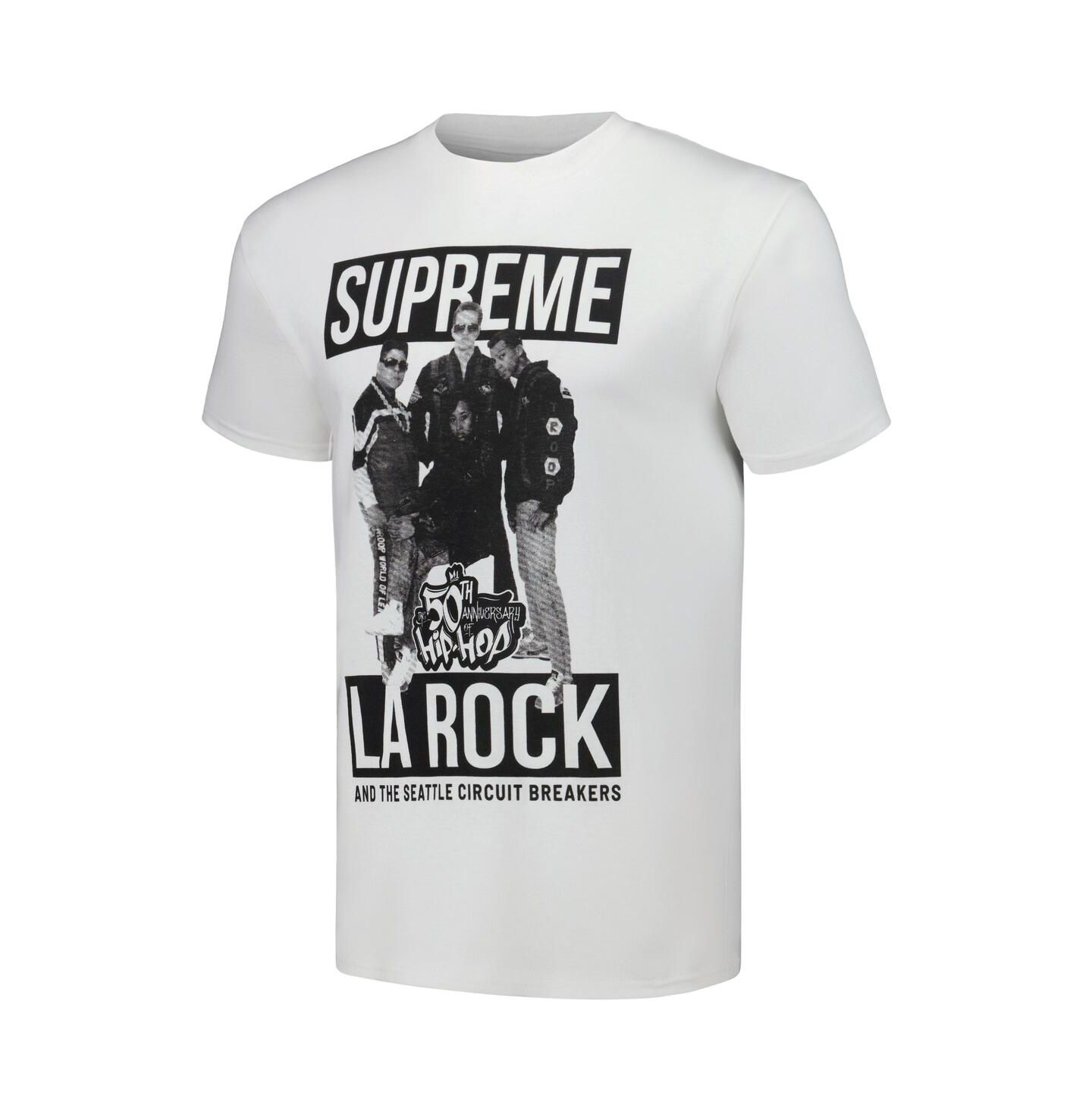 Мужская футболка Philcos White 50th Anniversary of Hip Hop Supreme La Rock Graphic — фото 3