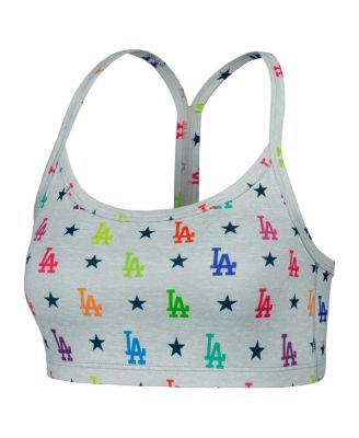 Women's Gray Los Angeles Dodgers TLC Rainbow Bra