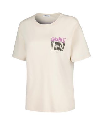 Women's Cream Guns n Roses Was Here Boyfriend T-shirt