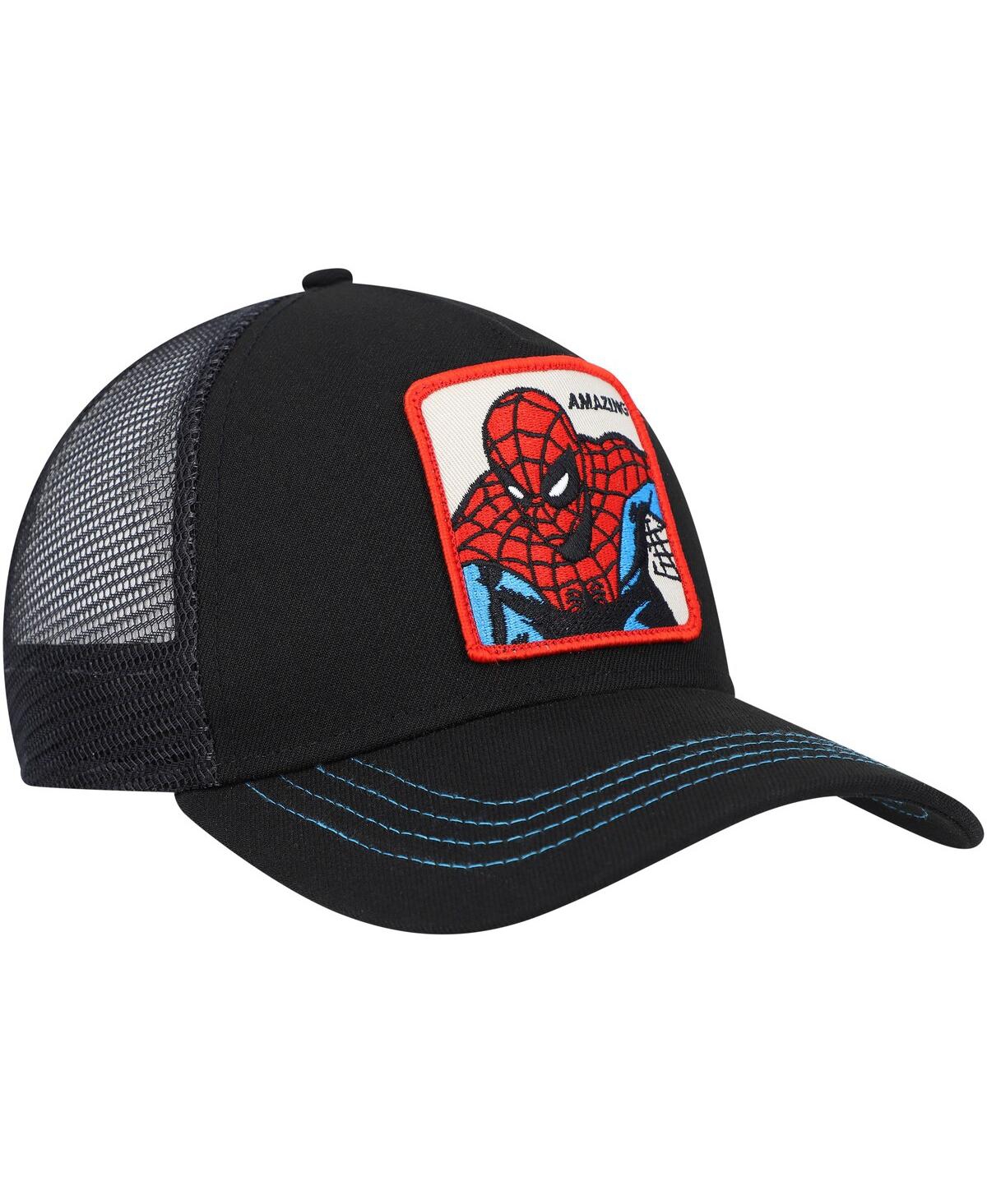 Shop Lids Men's Black Spider-man Retro A-frame Snapback Hat