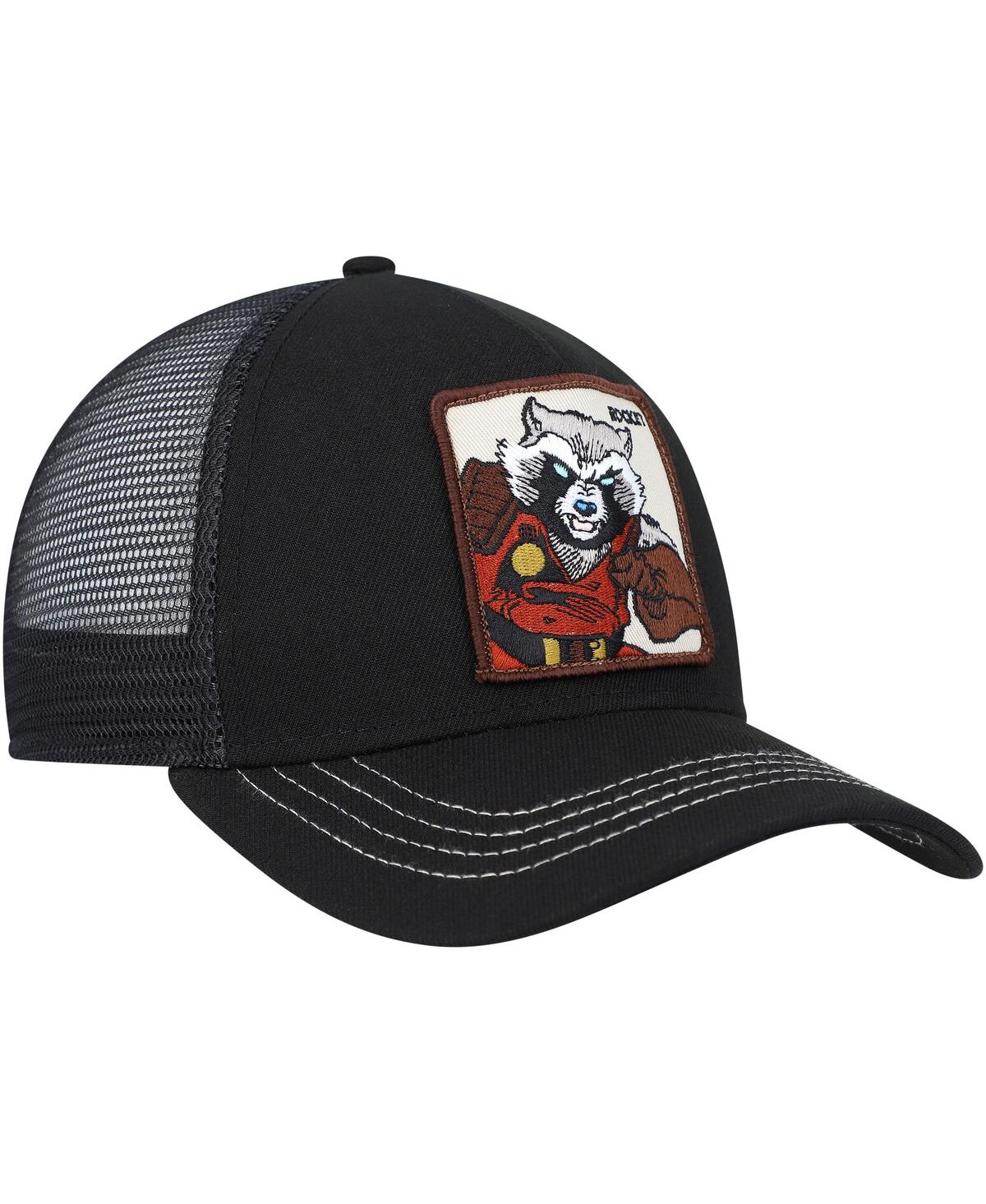 Shop Lids Men's Black Guardians Of The Galaxy Rocket Retro A-frame Snapback Hat