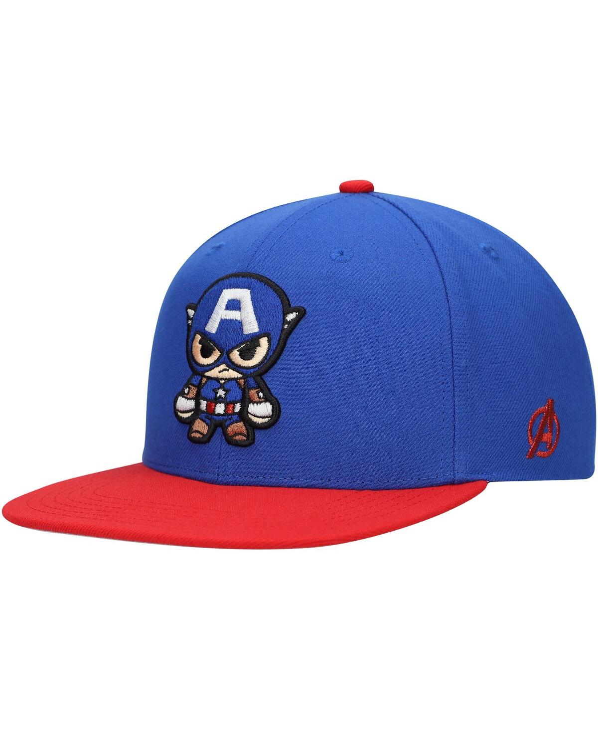 Shop Lids Big Boys And Girls Blue Captain America Character Snapback Hat