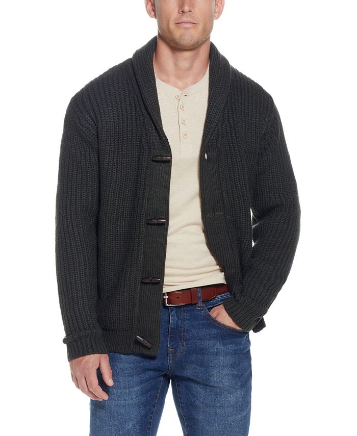 Weatherproof Vintage Men's Lined Toggle Cardigan Sweater - Macy's