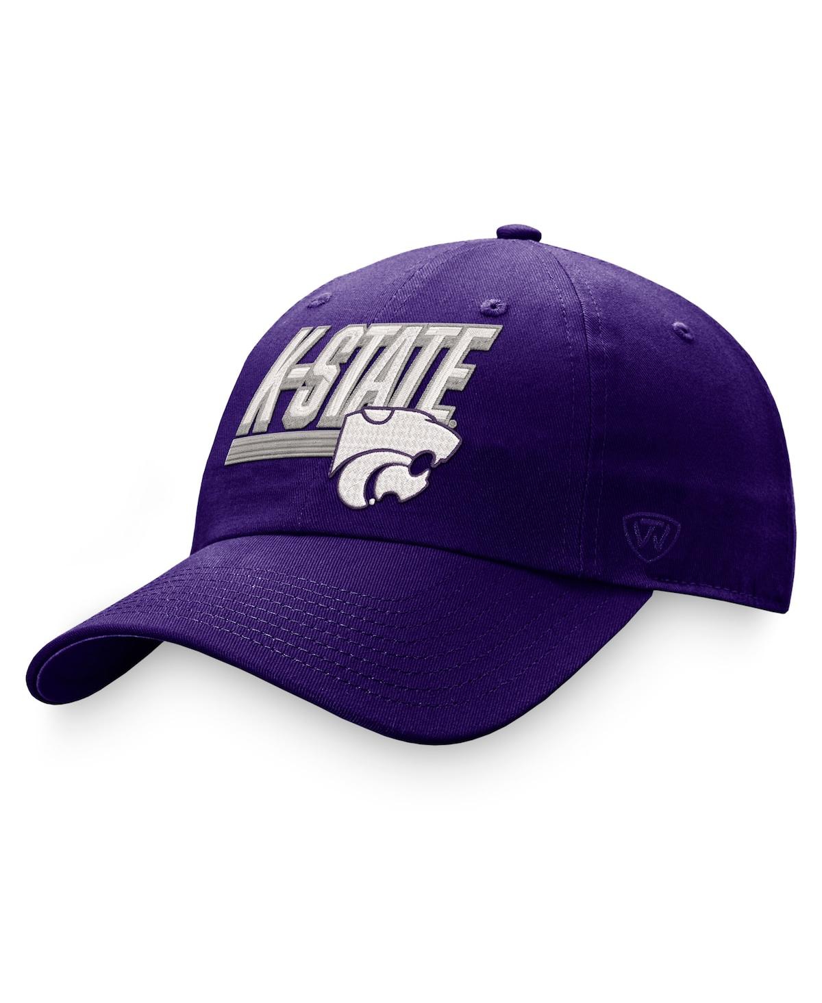 Top Of The World Purple Kansas State Wildcats Slice Adjustable Hat In Purple