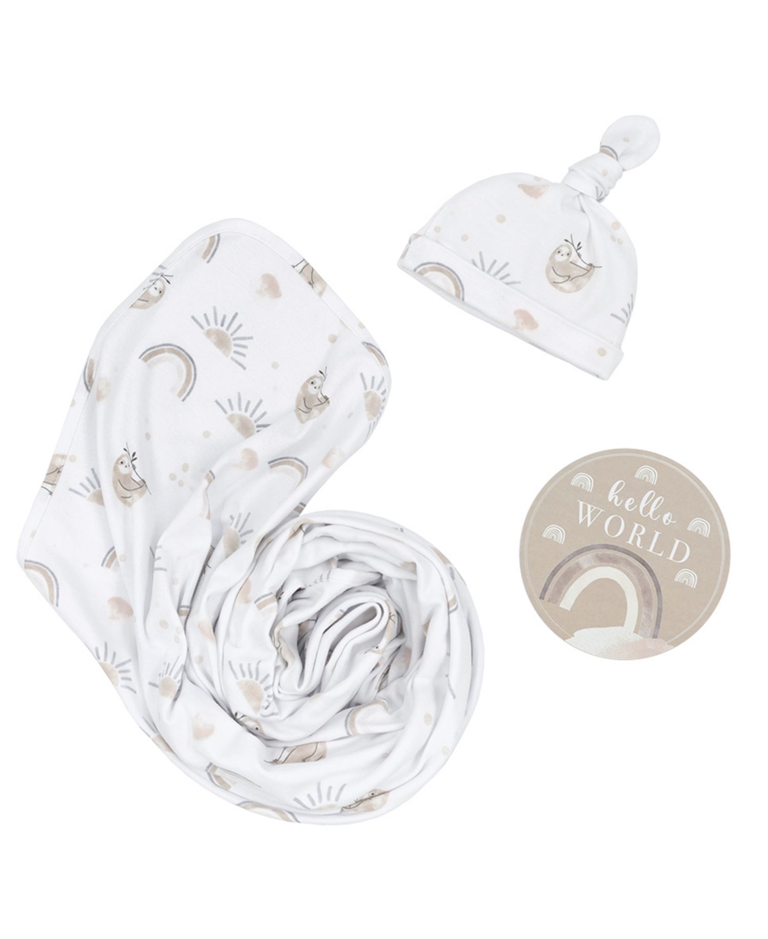 Baby Boys or Baby Girls Hello World Gift Set, 3 Piece