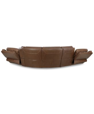 CLOSEOUT! Hansley 5-Pc. Zero Gravity Leather Sectional with Power Recliner and Chaise, Created for Macy's