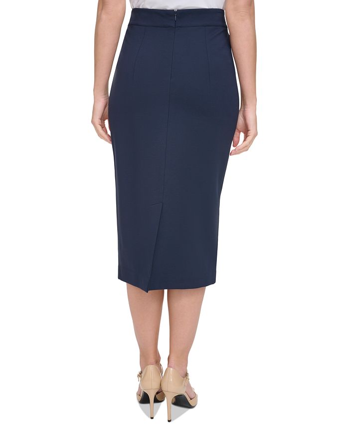 Tommy Hilfiger Women's Sailor Button Pencil Skirt Blue Size 2