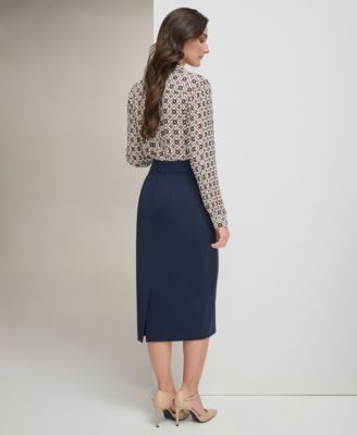 Women's Ponte Pencil Midi Skirt