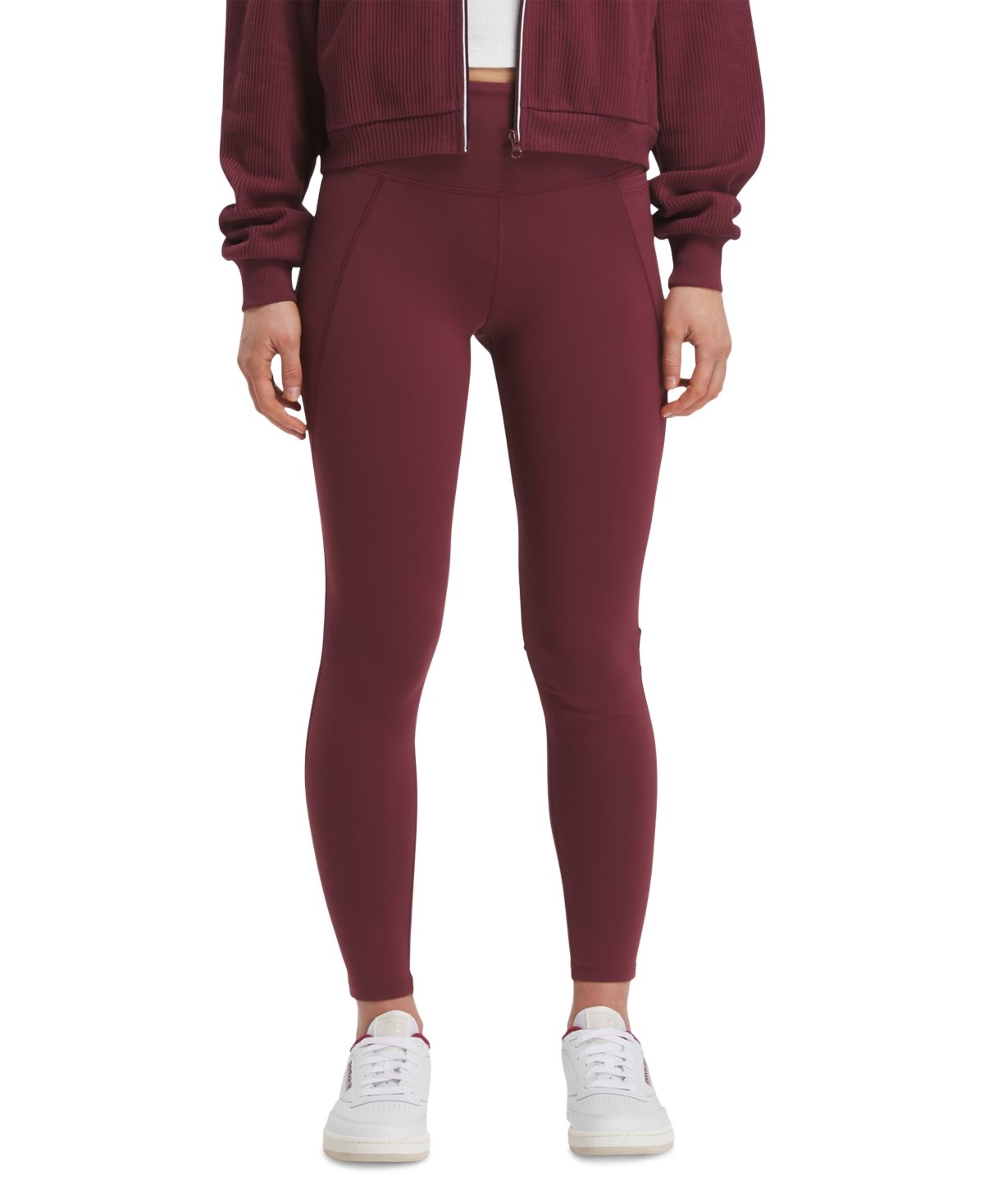 Women's Lux High-Waisted Pull-On Leggings, A Macy's Exclusive - Classic Maroon