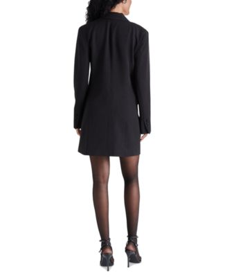 steve madden asymmetrical blazer dress Steve Madden Women's Corinne Lace-Detail Blazer Dress