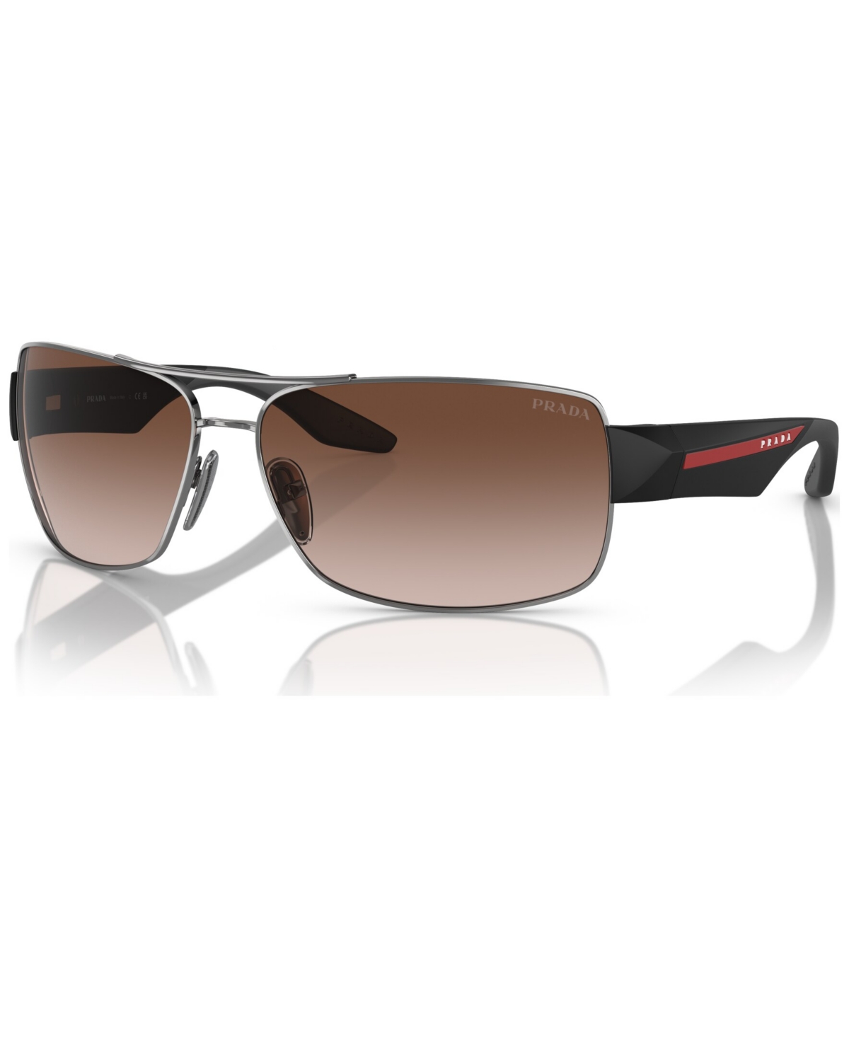 Prada Men's Sunglasses, Gradient Ps 50zs In Gunmetal