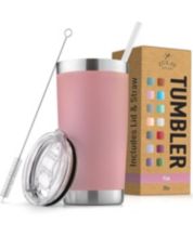 JoyJolt 12 oz. Pink Stainless Steel Vacuum Insulated Travel Coffee