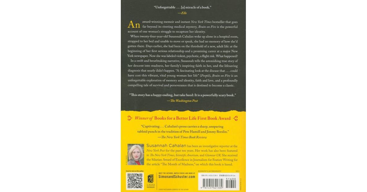 Brain on Fire (10th Anniversary Edition)- My Month of Madness by Susannah Cahalan