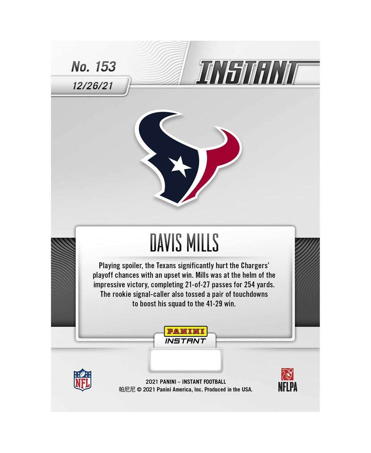 Shop Panini America Davis Mills Houston Texans Parallel  Instant Nfl Week 16 Mills Leads Texans Past Charg In Multi