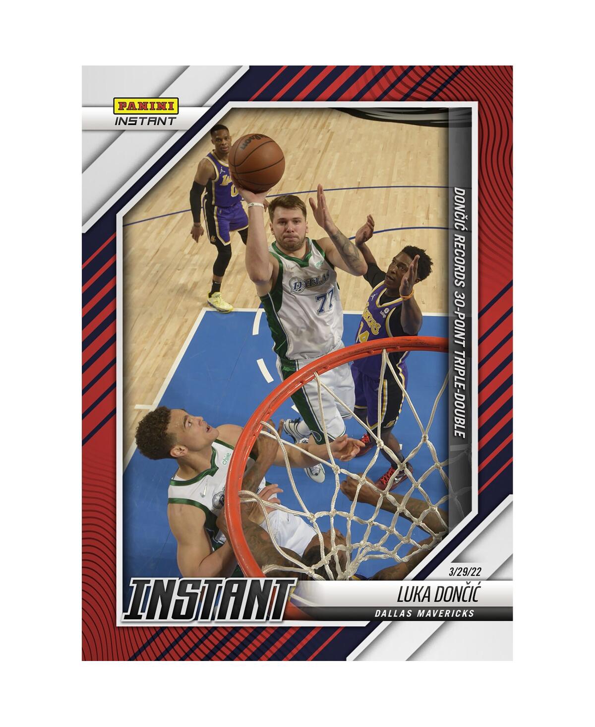 Panini America Kids' Luka Doncic Dallas Mavericks Parallel  Instant Doncic Records 30-point Triple-double S In Multi