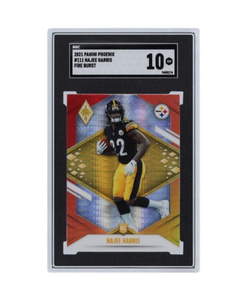Детские фигурки Panini America Najee Harris Pittsburgh Steelers 2021 Phoenix Fire Burst #111 SGC 10 Trading Card, 14 Years & Up