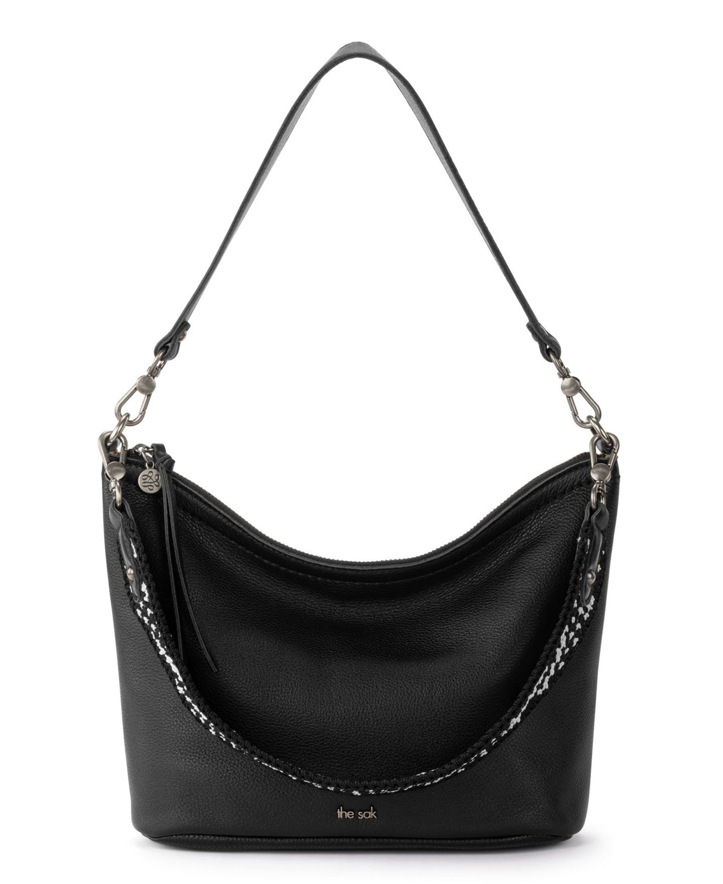 Женская сумка The Sak Jasmine Leather Hobo, цвет: Чёрный — фото 1