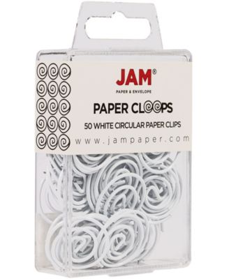 JAM Paper Circular Paper Clips - Round Paperclips - 50 Per Pack