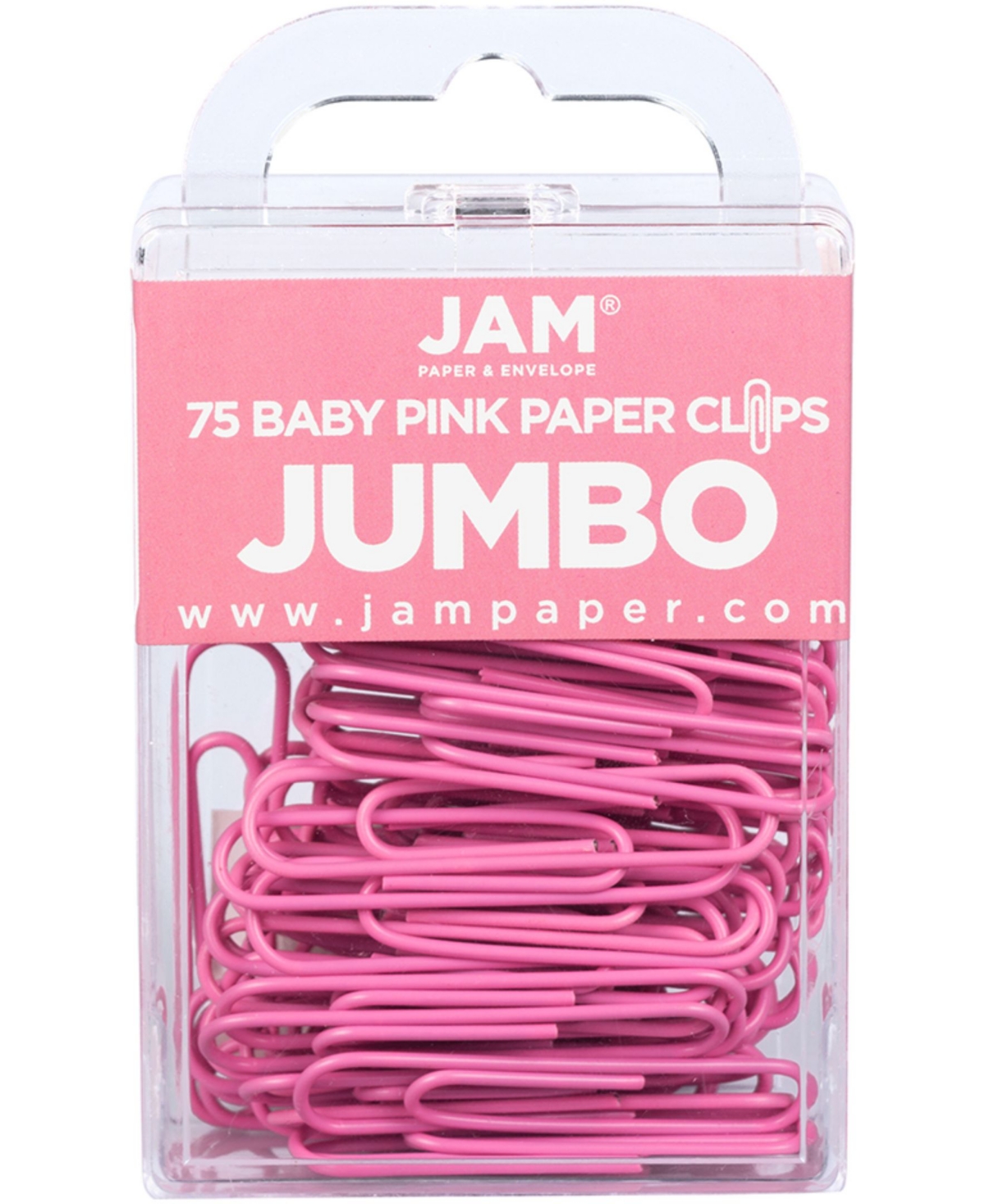 Jam Paper Colorful Jumbo Paper Clips In Pink