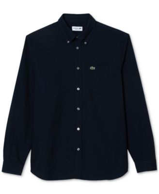 Lacoste - Men's Woven Long Sleeve Button-Down Oxford Shirt