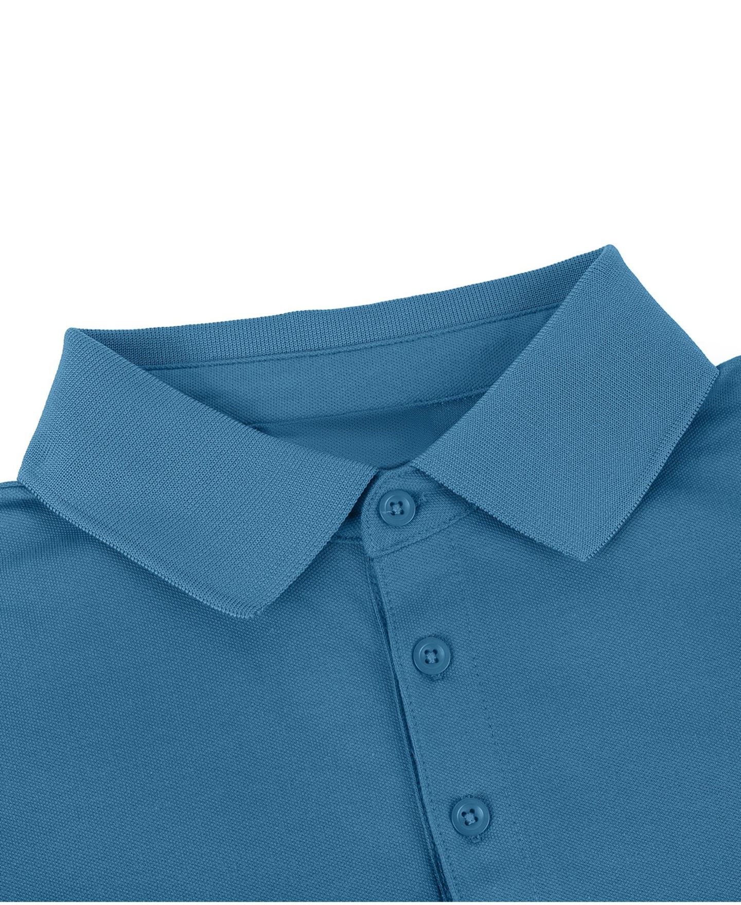Мужское поло Mio Marino Classic-Fit Cotton-Blend Pique Polo Shirt, цвет: Синий — фото 4