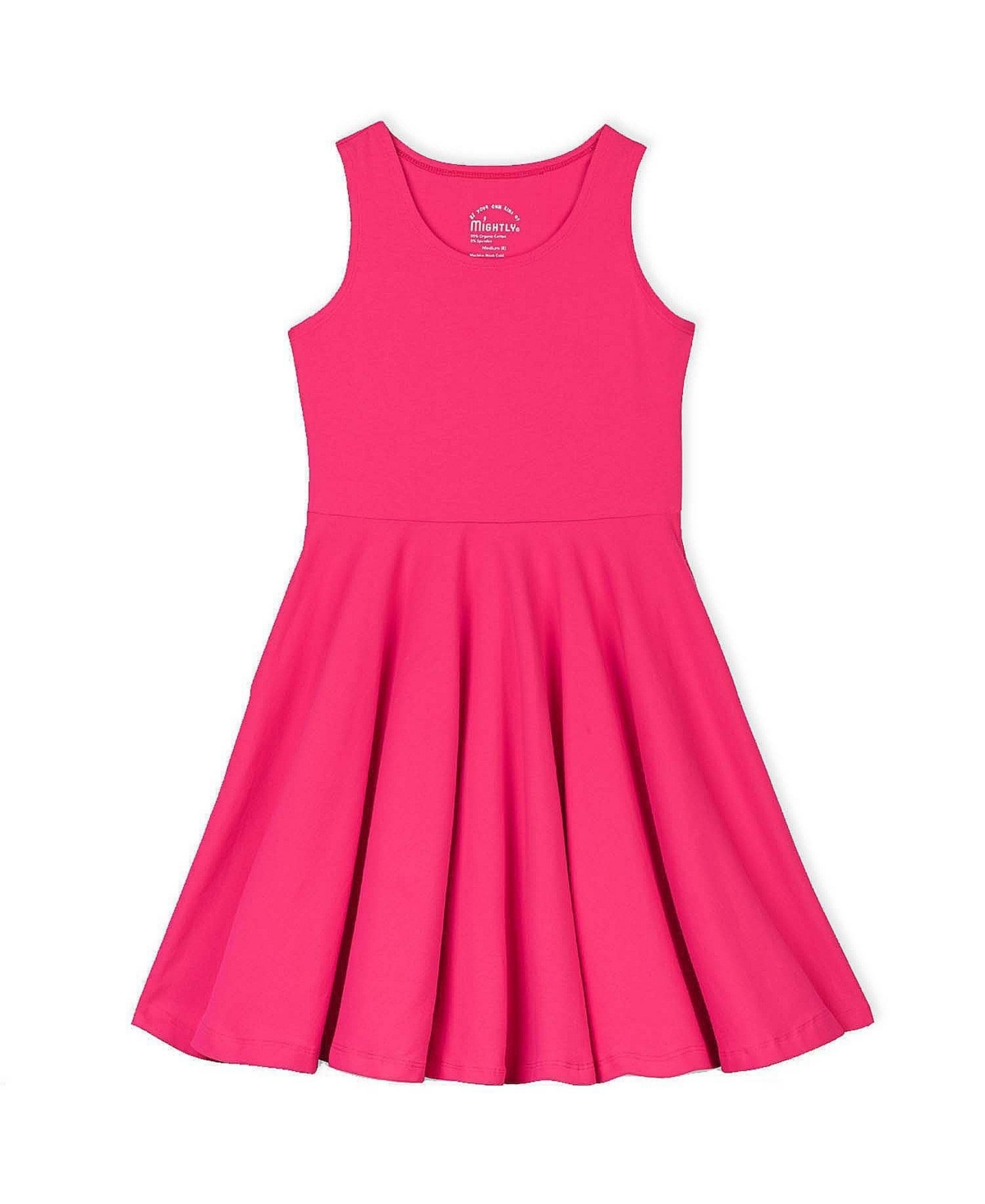 Mightly Girls Fair Trade Organic Cotton Solid Sleeveless Twirl Dress