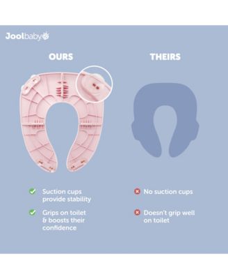 Folding Travel Potty Training Seat for Toddlers, Fits Round & Oval Toilets, Non-Slip Suction Cups, Includes Free Travel Bag